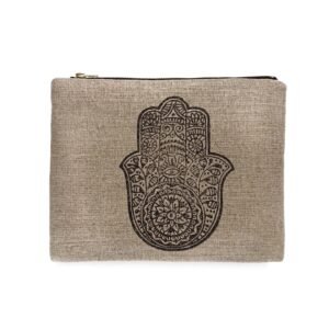 Lniana kosmetyczka hamsa