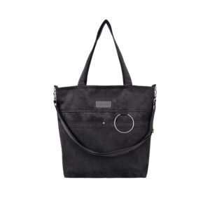 czarna torba z nubuku