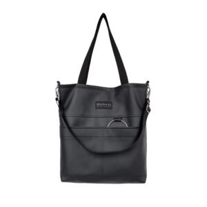 czarna torba z eko skóry