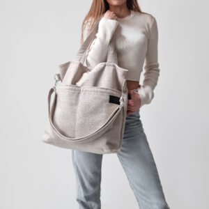 Torba Daily beż - plecionka